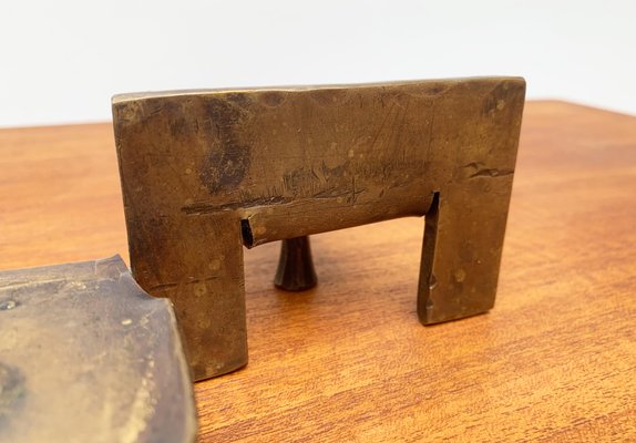 Mid-Century Brutalist Metal Candleholder-UAH-951034