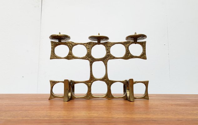 Mid-Century Brutalist Metal Candleholder by Heinz Goll-UAH-951003