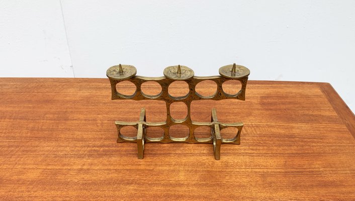 Mid-Century Brutalist Metal Candleholder by Heinz Goll-UAH-951003