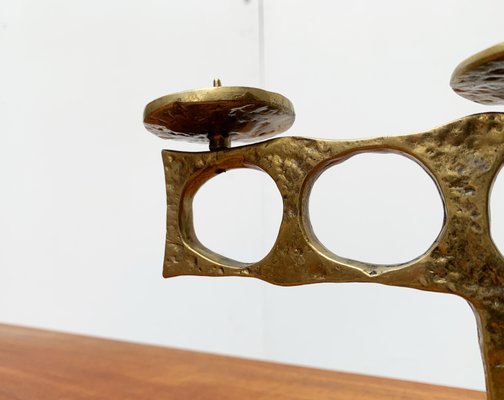 Mid-Century Brutalist Metal Candleholder by Heinz Goll-UAH-951003