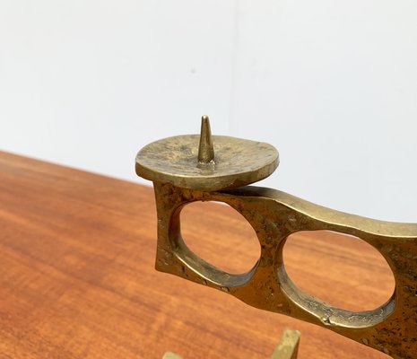 Mid-Century Brutalist Metal Candleholder by Heinz Goll-UAH-951003