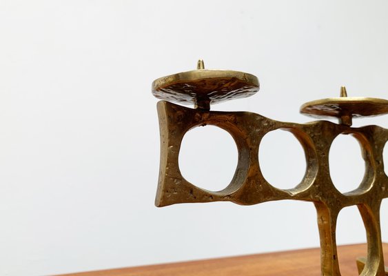 Mid-Century Brutalist Metal Candleholder by Heinz Goll-UAH-951003