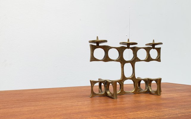 Mid-Century Brutalist Metal Candleholder by Heinz Goll-UAH-951003