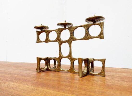 Mid-Century Brutalist Metal Candleholder by Heinz Goll-UAH-951003