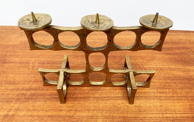 Mid-Century Brutalist Metal Candleholder by Heinz Goll-UAH-951003