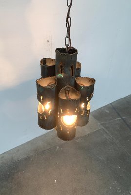 Mid-Century Brutalist Metal Pendant Lamp-UAH-934807