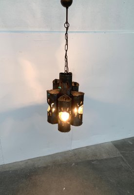 Mid-Century Brutalist Metal Pendant Lamp-UAH-934807