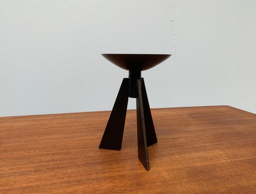 Mid-Century Brutalist Metal Tripod Candleholder-UAH-954766