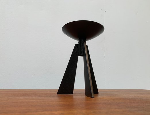 Mid-Century Brutalist Metal Tripod Candleholder-UAH-954766