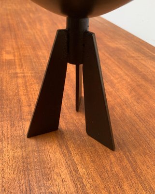 Mid-Century Brutalist Metal Tripod Candleholder-UAH-954766