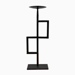 Mid-Century Brutalist Minimalistic Metal Candleholder-UAH-951027