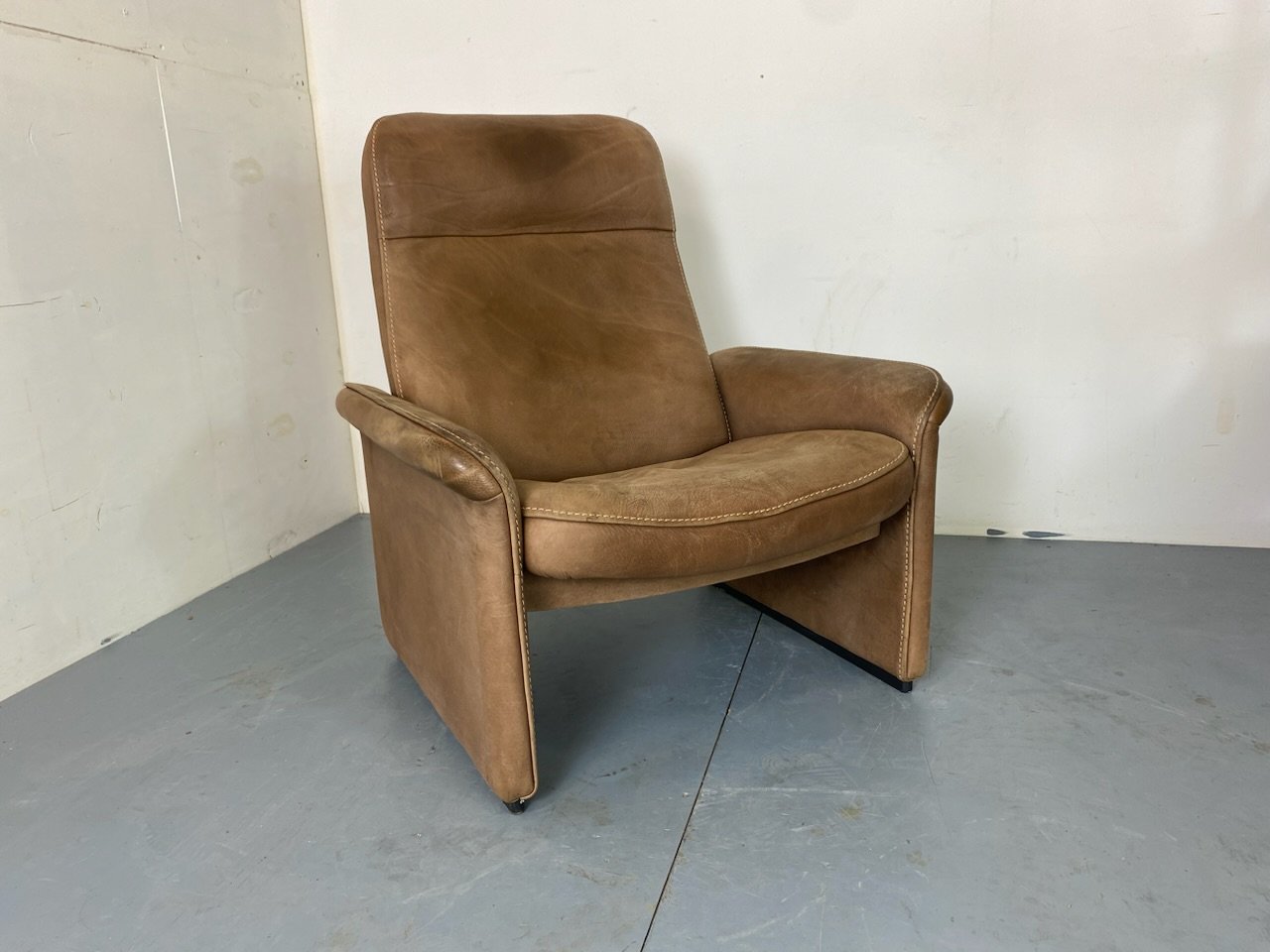 Mid-Century Brutalist Modernist Leather Model DS50 Lounge Chair from de Sede, 1960s