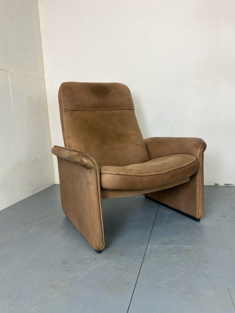 Mid-Century Brutalist Modernist Leather Model DS50 Lounge Chair from de Sede, 1960s