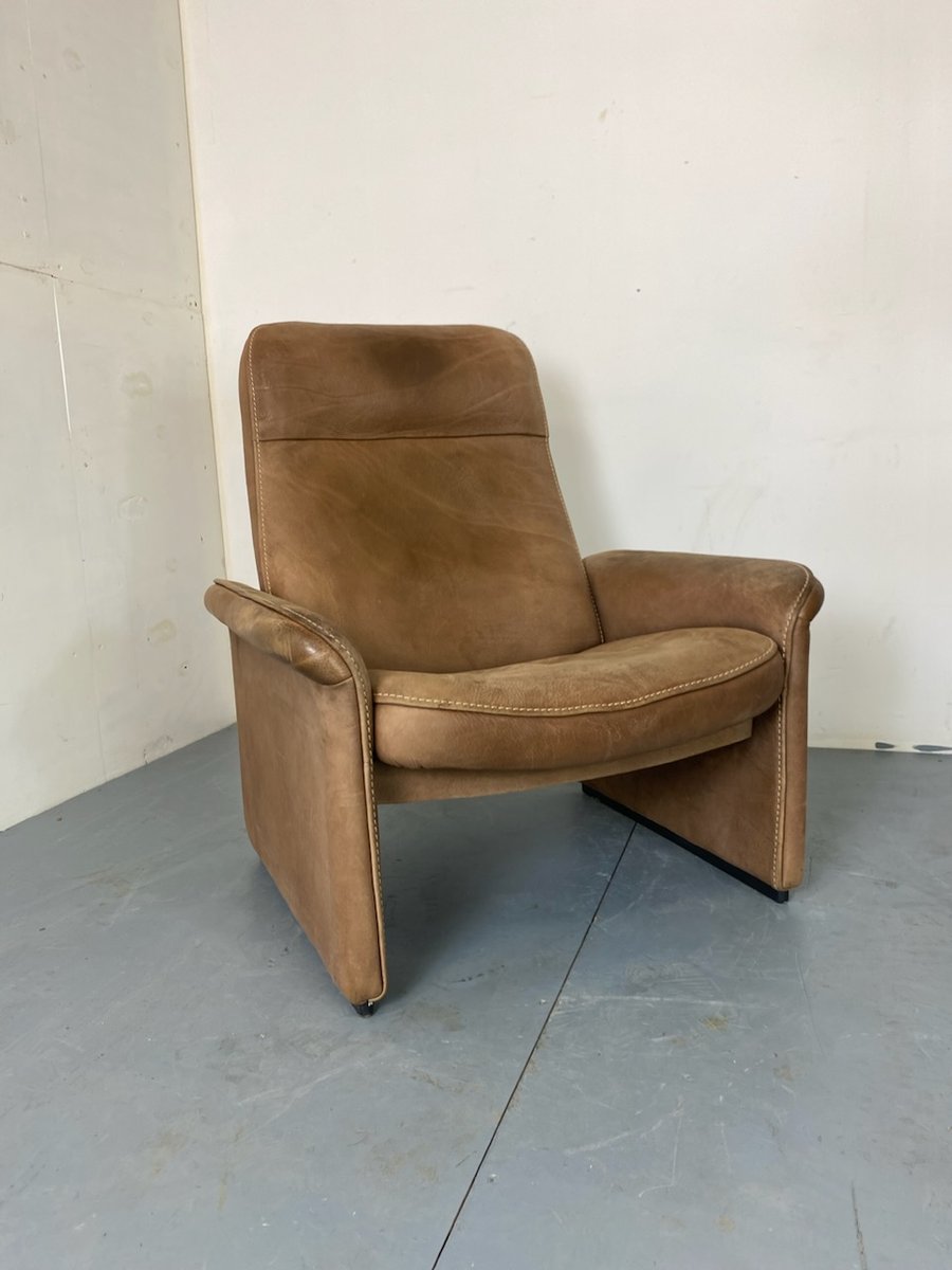 Mid-Century Brutalist Modernist Leather Model DS50 Lounge Chair from de Sede, 1960s