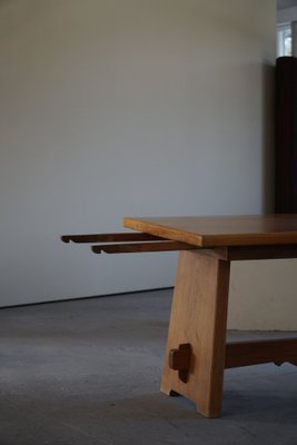 Mid-Century Brutalist Oak Dining Table, Danish, 1950s-MXF-1238807