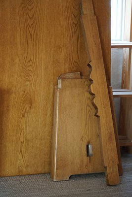 Mid-Century Brutalist Oak Dining Table, Danish, 1950s-MXF-1238807