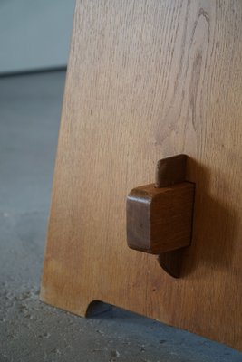 Mid-Century Brutalist Oak Dining Table, Danish, 1950s-MXF-1238807