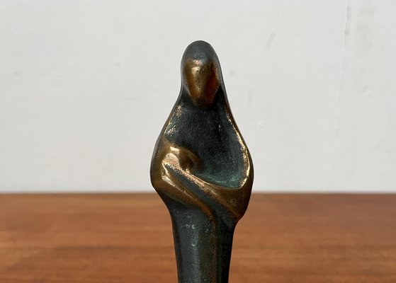 Mid-Century Brutalist Sakral Bronze Maria and Jesus Figurine, 1960s-UAH-1796721