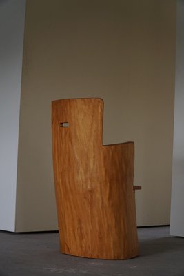 Mid-Century Brutalist Sculptural Carved Stump Chair in Solid Pine, Sweden, 1960s-MXF-1323005