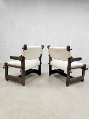 Mid-Century Brutalist Sculptural Nature Armchairs, 1950s, Set of 2-BW-1407659