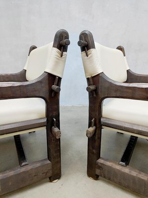 Mid-Century Brutalist Sculptural Nature Armchairs, 1950s, Set of 2-BW-1407659