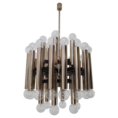 Mid-Century Brutalist Steel 48-Light Chandelier, 1960s-TRW-1797065