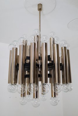 Mid-Century Brutalist Steel 48-Light Chandelier, 1960s-TRW-1797065