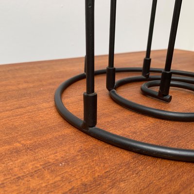 Mid-Century Brutalist String Style Metal Candleholder-UAH-968866