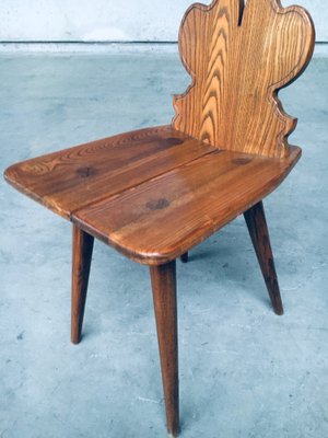 Mid-Century Brutalist Tiroler Chair Set, 1960s, Poland, Set of 5-RQV-1152720