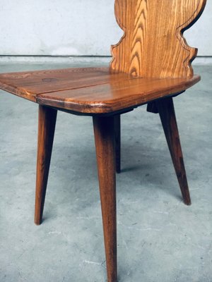 Mid-Century Brutalist Tiroler Chair Set, 1960s, Poland, Set of 5-RQV-1152720