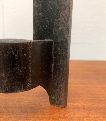 Mid-Century Brutalist Wrought Iron Candle Holder-UAH-1160519