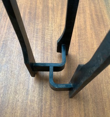 Mid-Century Brutalist Wrought Iron Candle Holder-UAH-1160519