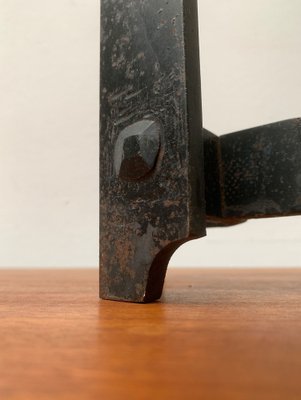 Mid-Century Brutalist Wrought Iron Candle Holder-UAH-1160519