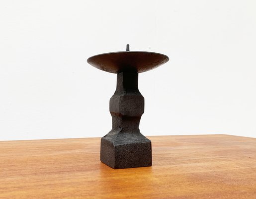 Mid-Century Brutalist Wrought Iron Candleholder-UAH-952043