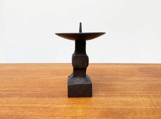 Mid-Century Brutalist Wrought Iron Candleholder-UAH-952043