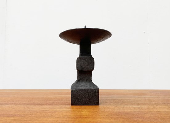 Mid-Century Brutalist Wrought Iron Candleholder-UAH-952043