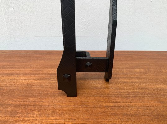 Mid-Century Brutalist Wrought Iron Candleholder, 1960s-UAH-1334577