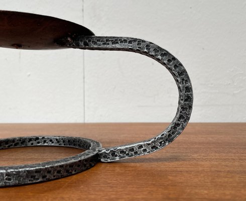 Mid-Century Brutalist Wrought Iron Candleholder, 1960s-UAH-1704018