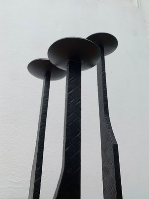 Mid-Century Brutalist Wrought Iron Candleholder, 1960s-UAH-1334577