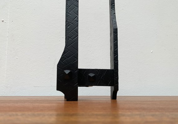 Mid-Century Brutalist Wrought Iron Candleholder, 1960s-UAH-1334577