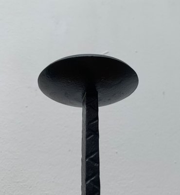 Mid-Century Brutalist Wrought Iron Candleholder, 1960s-UAH-1334577