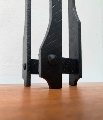 Mid-Century Brutalist Wrought Iron Candleholder, 1960s-UAH-1334577