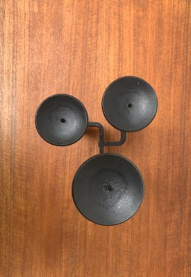 Mid-Century Brutalist Wrought Iron Candleholder, 1960s-UAH-1334577