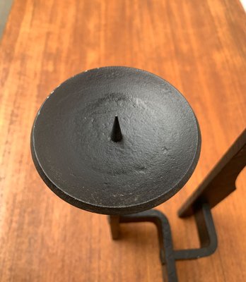 Mid-Century Brutalist Wrought Iron Candleholder, 1960s-UAH-1334577