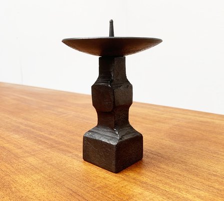 Mid-Century Brutalist Wrought Iron Candleholder-UAH-952043