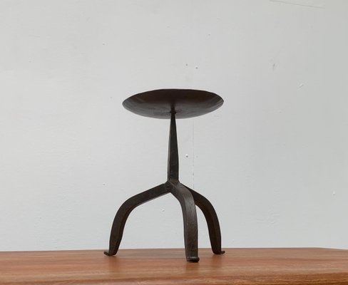 Mid-Century Brutalist Wrought Iron Candleholder-UAH-955485