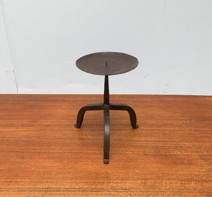 Mid-Century Brutalist Wrought Iron Candleholder-UAH-955485