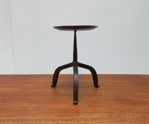 Mid-Century Brutalist Wrought Iron Candleholder-UAH-955485