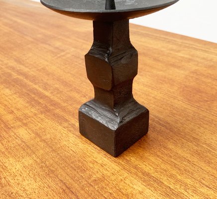 Mid-Century Brutalist Wrought Iron Candleholder-UAH-952043