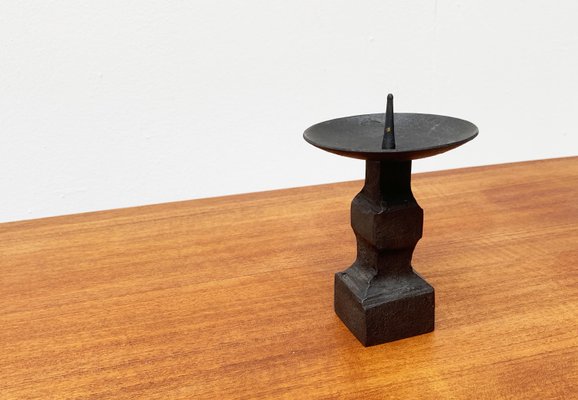 Mid-Century Brutalist Wrought Iron Candleholder-UAH-952043